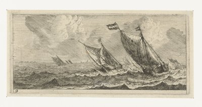 Traghetti su un mare agitato da Reinier Nooms