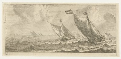 Traghetti su un mare agitato da Reinier Nooms