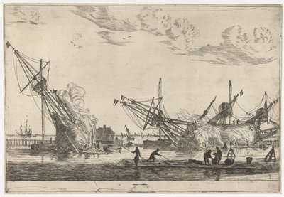 Impermeabilizzazione degli scafi di tre navi da Reinier Nooms
