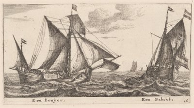 Un Boeier e un Galliot da Reinier Nooms, called Zeeman