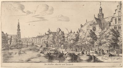 Noordenmarkt con la Noorden Kerk da Reinier Nooms, called Zeeman