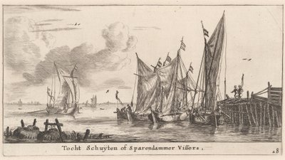 "Tocht Schuiten" o barche da pesca di Spaarndam da Reinier Nooms, called Zeeman