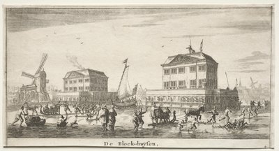Varie Navi e Vedute di Amsterdam (Verscheÿde Schepen en Gesichten van Amstelredam), Parte III: De Block-huÿsen da Reinier Nooms, called Zeeman
