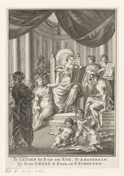 Rappresentazione allegorica con Storia, Verità, Antichità e Prudenza da Reinier Vinkeles (I)