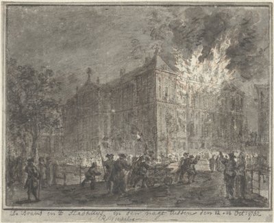 Incendio nel municipio di Amsterdam, 1762 da Reinier Vinkeles (I)