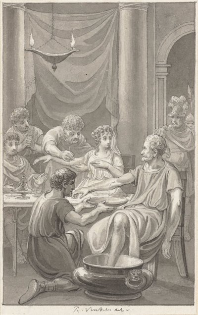 Il suicidio di Seneca e sua moglie da Reinier Vinkeles (I)
