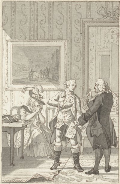 Illustrazione per il dramma Het Tweegevegt van Jester da Reinier Vinkeles (I)