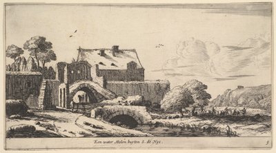 Un mulino ad acqua vicino a St. Denis da Reinier Zeeman
