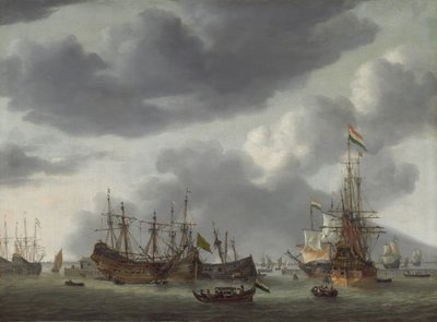 Scena del porto di Amsterdam, c. 1654-1655 da Reinier Zeeman
