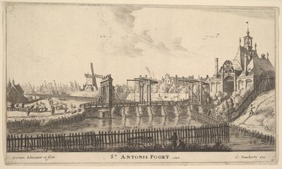 St. Antonis Poort, Amsterdam, metà XVII secolo da Reinier Zeeman