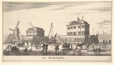 Scena invernale al Blockhouse di Amsterdam, XVII secolo da Reinier Zeeman