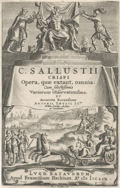 Un imperatore e la Giustizia su un carro trionfale da Reinier van Persijn