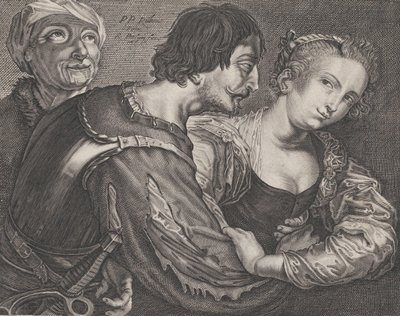 La Prosseneta: una Vecchia Donna, un Soldato e una Donna, ca. 1635-68 da Reinier van Persyn