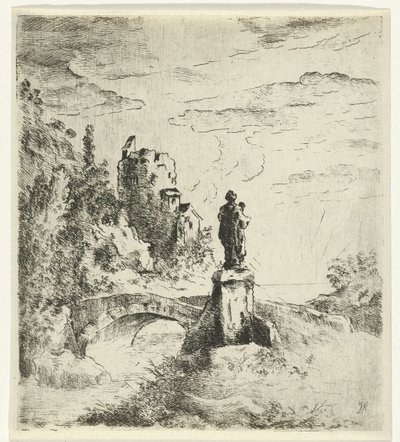 Ponte con statua da Reinierus Albertus Ludovicus baron van Isendoorn à Blois