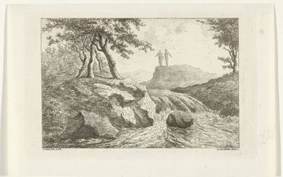 Paesaggio con cascata da Reinierus Albertus Ludovicus baron van Isendoorn à Blois