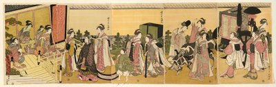 Parodia del principe Genji e della sua processione da Rekisentei Eiri