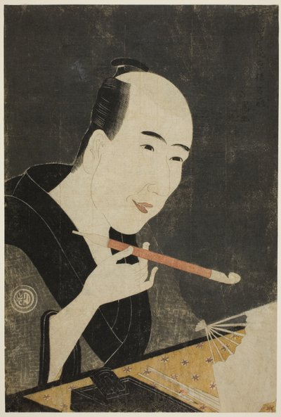 Ritratto di Santo Kyoden, il maestro di Kyobashi (Edo hana Kyobashi natori) da Rekisentei Eiri