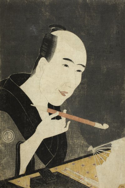 Ritratto di Santo Kyoden, il Maestro di Kyobashi da Rekisentei Eiri