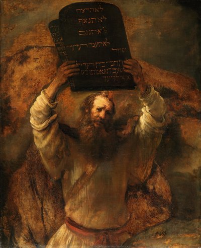 Mosè con le tavole della legge da Rembrandt
