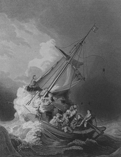 Cristo nella tempesta da Rembrandt Harmensz. van Rijn (after)