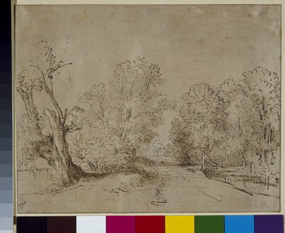 Una strada boschiva, c.1650 da Rembrandt Harmensz. van Rijn