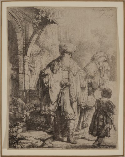 Abramo Scaccia Agar e Ismaele da Rembrandt van Rijn