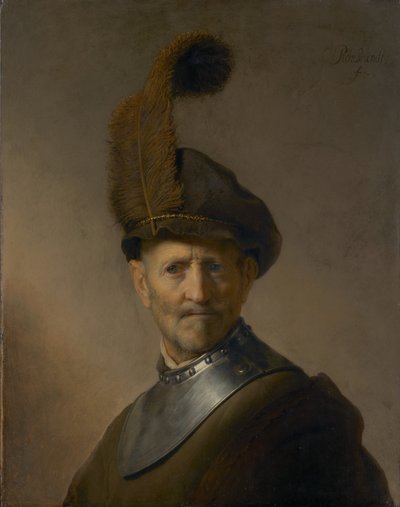 Un vecchio in costume militare da Rembrandt Harmensz. van Rijn
