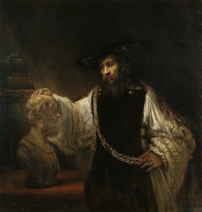 Aristotele con un busto di Omero da Rembrandt van Rijn