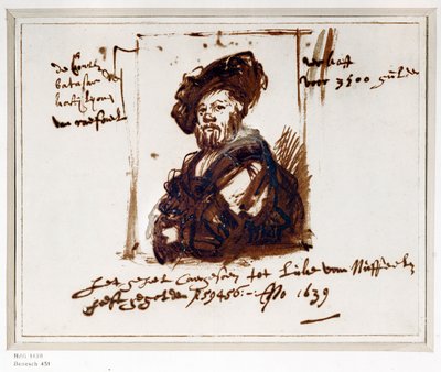 Baldassare Castiglione, autore de "Il Cortegiano", il libro del perfetto cortigiano (disegno) da Rembrandt Harmensz. van Rijn