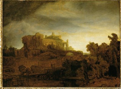 Castello al crepuscolo ... da Rembrandt Harmensz. van Rijn