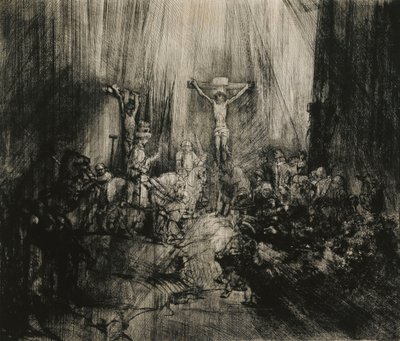 Cristo Crocifisso tra i Due Ladroni - "Le Tre Croci", c.1653-1661 da Rembrandt van Rijn