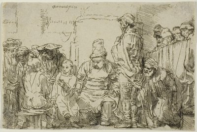 Cristo Seduto che Disputa con i Dottori da Rembrandt Harmensz. van Rijn