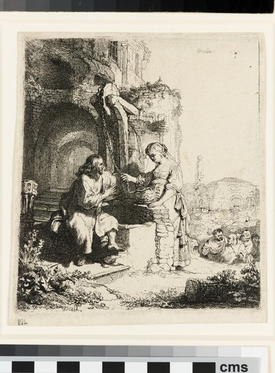 Cristo e la donna di Samaria tra le rovine da Rembrandt van Rijn