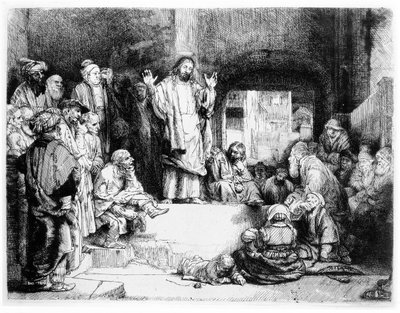 Cristo che predica, c.1652 da Rembrandt van Rijn