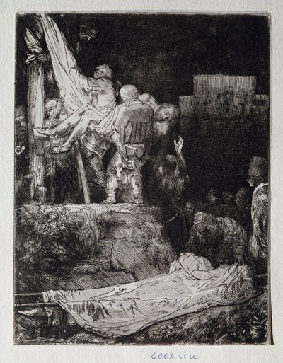 Deposizione disegno di Rembrandt Harmenszoon van Rijn da Rembrandt van Rijn