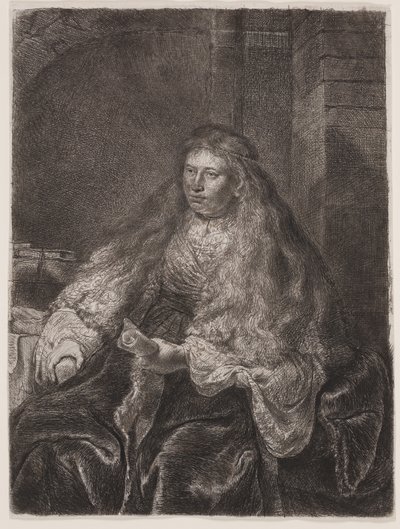 Ragazza con i capelli lunghi sulle spalle, o "La grande sposa ebrea" da Rembrandt van Rijn