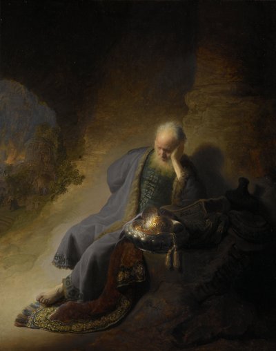 Geremia lamenta la distruzione di Gerusalemme da Rembrandt van Rijn