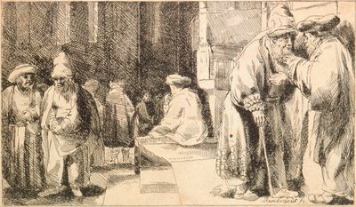 Ebrei nella sinagoga da Rembrandt van Rijn