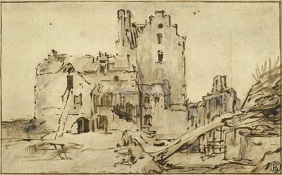 Castello di Kostverloren in rovina da Rembrandt van Rijn