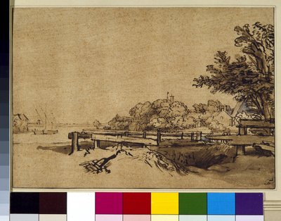 Paesaggio, c.1650 da Rembrandt Harmensz. van Rijn