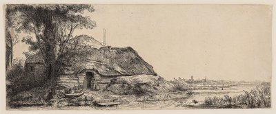 Paesaggio con Cottage e Grande Albero da Rembrandt Harmensz. van Rijn