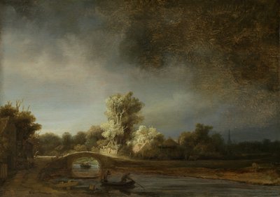 Paesaggio con ponte di pietra da Rembrandt van Rijn