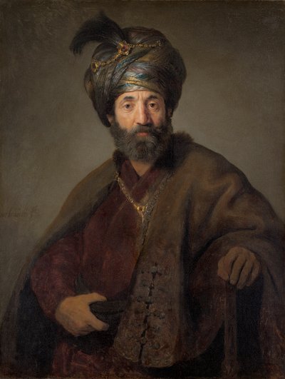 Uomo in costume orientale da Rembrandt van Rijn