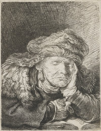 Vecchia donna che dorme da Rembrandt van Rijn
