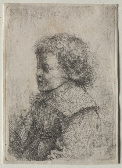 Ritratto di ragazzo di profilo da Rembrandt Harmensz. van Rijn