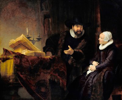 Ritratto del predicatore mennonita Cornelius Claesz Anslo e sua moglie Aaltje Gerritsdr Shouten da Rembrandt Harmensz. van Rijn