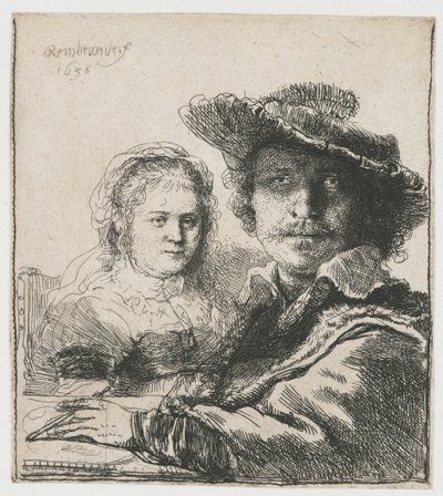 Autoritratto con Saskia da Rembrandt Harmensz. van Rijn