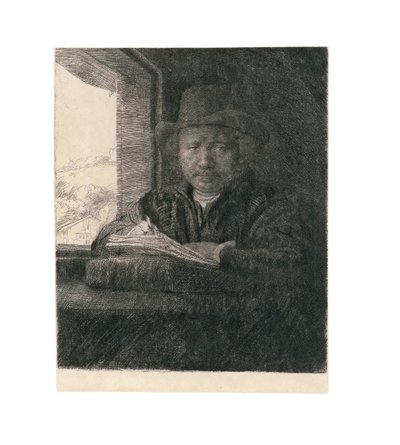 Autoritratto al finestrino, 1648 da Rembrandt van Rijn