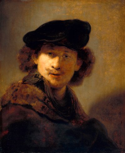 Autoritratto con berretto di velluto da Rembrandt van Rijn