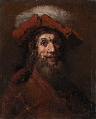 Schizzo per Il cavaliere con il falcone, noto come "Il crociato" da Rembrandt van Rijn